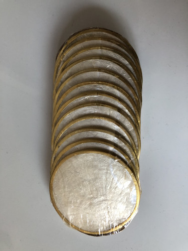 Brand new gold rim capiz - 12,