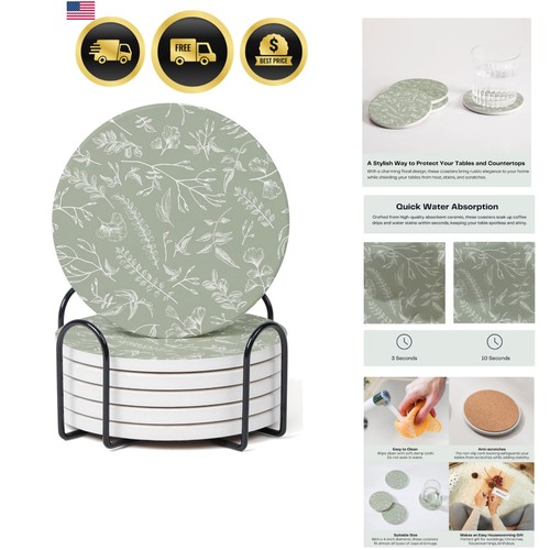Coaster set absorbent - 6,
