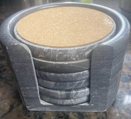 Marble coasters heavy - marble, coasters/6