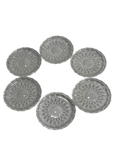 Clear pressed glass - glass, coaster