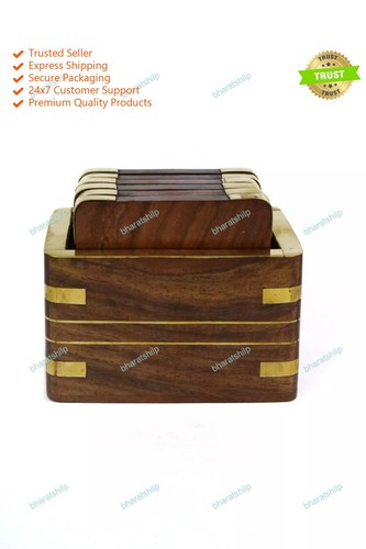 Wooden drink coasters - coasters, wood