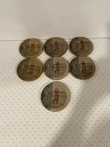 Vintage stone coasters - vintage,