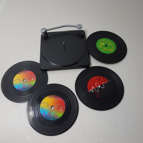 Record coasters set on - pc,