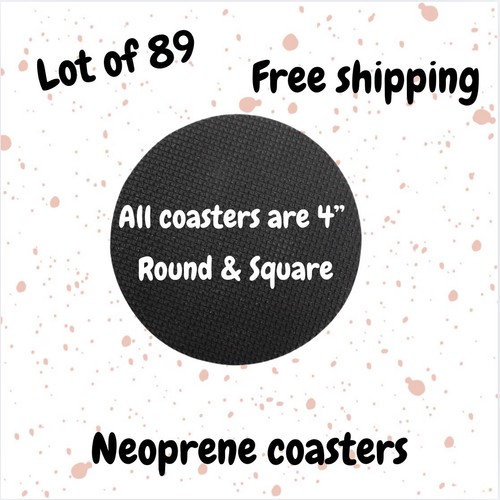 Lot neoprene coasters - lot, 89
