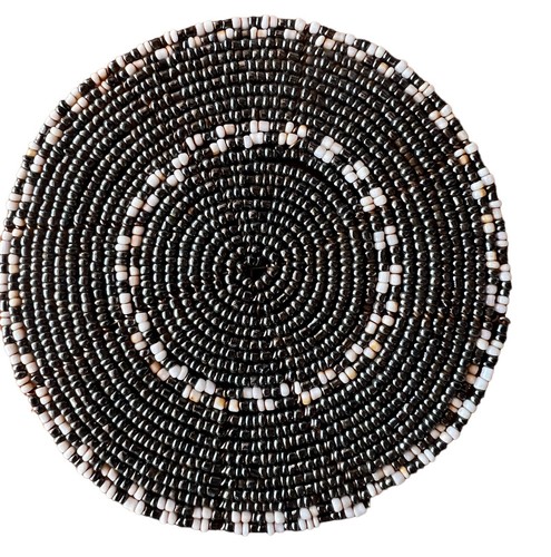 Handmade beaded coaster set - handmade,