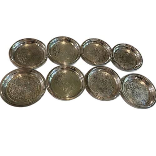 8pc silver plated etched - 8pc,