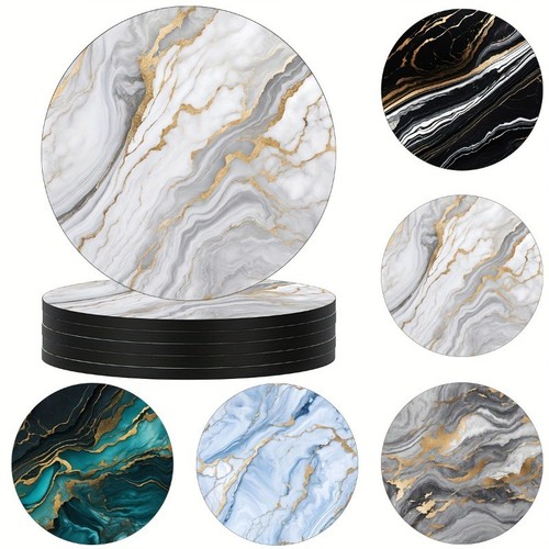Drink coasters set marble - drink, of