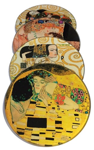 Klimt paintings glass - paintings, drink