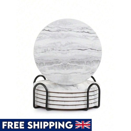 Marble ceramic coasters set - marble,